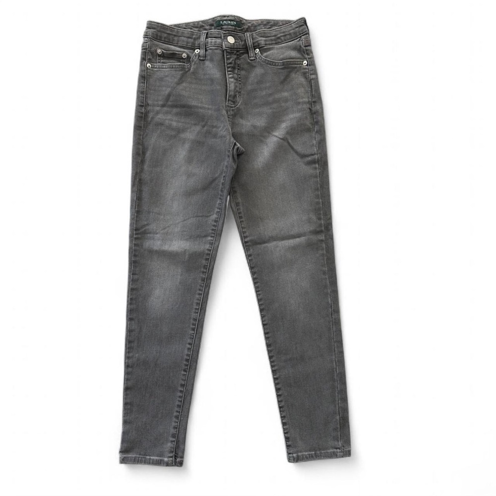 Lauren Ralph Lauren Skinny Jeans Women’s Size 6 (27”) Gray Cotton Stretch‎ Denim